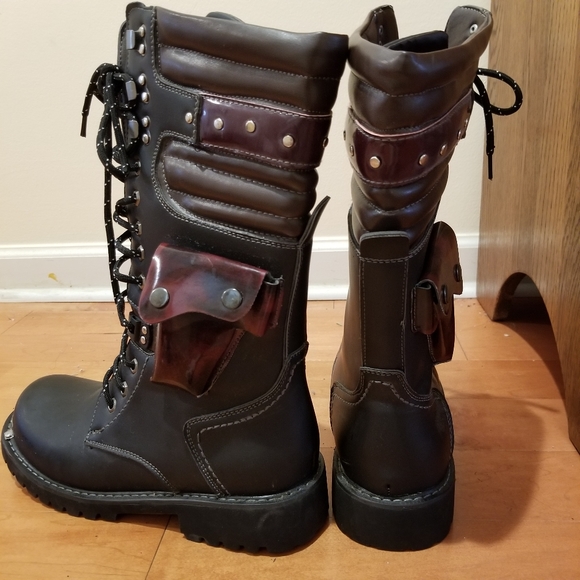 NWOT Addax Ridge moto combat boot w pocket holster - Picture 3 of 8